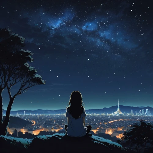 night sky,clear night,the night sky,stargazing,starry sky,night stars,star sky,beautiful wallpaper,falling stars,nightsky,kizu,violet evergarden,moon and star background,starry night,the stars,tanabata,dusk background,free background,stars,samsung wallpaper,Illustration,Japanese style,Japanese Style 14