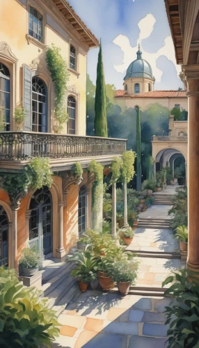 sapienza,caelian,apolloni,venanzio,villa d'este,tuscan,estates,ancient rome,roof landscape,mansion,panagora,dorne,chiavari,provence,theed,artena,terrace,provencal,pergola,country estate,Illustration,American Style,American Style 09