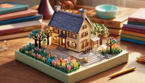 miniature house,gingerbread house,gingerbread houses,fairy house,the gingerbread house,dolls houses,miniaturist,dollhouses,3d render,little house,3d fantasy,wooden houses,model house,houses clipart,dreamhouse,wooden mockup,wooden birdhouse,fairy village,gingerbread maker,3d rendering,Unique,Paper Cuts,Paper Cuts 09