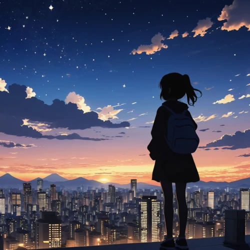 night sky,starry sky,clear night,nightsky,tanabata,silhouette art,silhouette,hikari,dusk background,shakugan,mirai,the night sky,star sky,beautiful wallpaper,hibiya,suzumiya,world end,moon and star background,city lights,himawari,Photography,General,Realistic