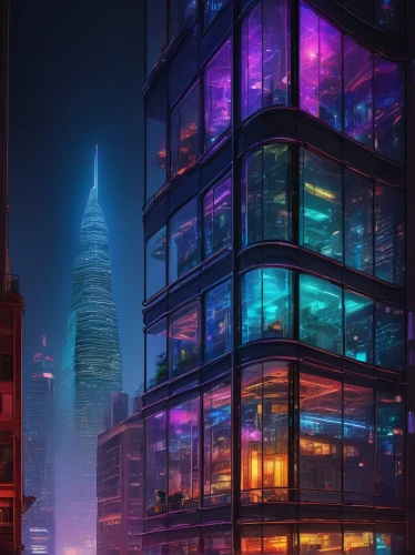 guangzhou,pc tower,shanghai,cyberpunk,glass building,futuristic architecture,skyscraper,cybercity,futuristic,ctbuh,the skyscraper,electric tower,urban towers,skyscrapers,futuristic landscape,supertall,burj,cityscape,cybertown,hypermodern,Illustration,Abstract Fantasy,Abstract Fantasy 04