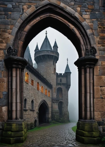 gatehouses,medieval castle,archways,castleguard,castledawson,ghost castle,fougere,doorways,fougeres,castle iron market,blackgate,castle,bargate,castle of the corvin,haunted castle,pointed arch,castlelike,wewelsburg,castellated,castles,Illustration,Abstract Fantasy,Abstract Fantasy 21