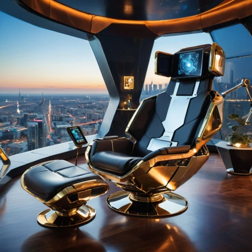 futuristic architecture,futuristic landscape,spaceship interior,sky space concept,the observation deck,observation deck,skyloft,office chair,skydeck,boardroom,futur,arcology,skycycle,spaceship,skycar,leather seat,wheatley,futuristic,concierge,telepresence,Photography,General,Commercial