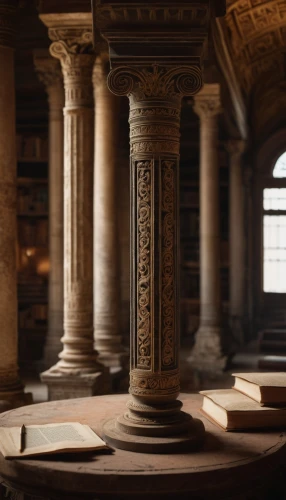 celsus library,columns,old library,bibliotheca,roman columns,pantheon,pillars,pulpits,hagia sofia,dizionario,bibliographical,columned,reading room,tepidarium,libraries,library,manuscripts,borromini,font,bramante,Illustration,Abstract Fantasy,Abstract Fantasy 08