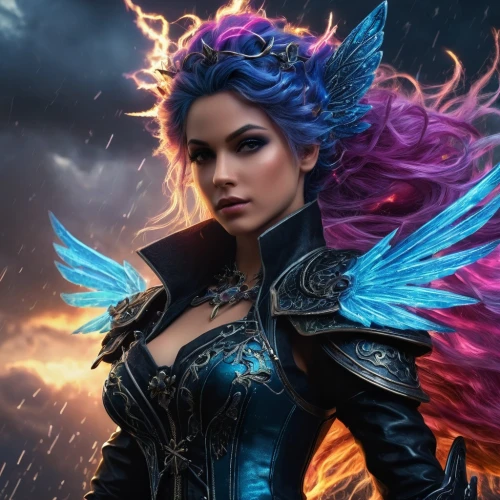 fantasy woman,blue enchantress,fantasy art,fantasy picture,nyx,liliana,fantasy portrait,sorceror,saphira,evil fairy,archangel,kittani,fairy peacock,varya,rosa 'the fairy,taleyarkhan,velika,faery,dark angel,fae,Photography,General,Fantasy