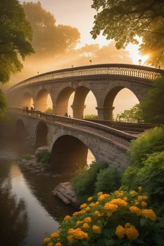 stone bridge,scenic bridge,angel bridge,viola bridge,old bridge,love bridge,stone arch,dragon bridge,bridge,knaresborough,pont,gapstow bridge,highbridge,hangman's bridge,chapel bridge,morning mist,hohenzollern bridge,wooden bridge,bridge arch,bridges,Art,Classical Oil Painting,Classical Oil Painting 31