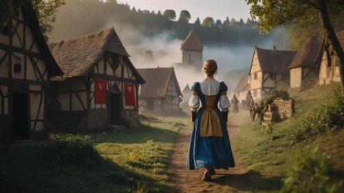 miniaturist,medieval street,scotswoman,gretel,belle,agecroft,eilonwy,girl in a historic way,fantasy picture,wiglesworth,woman walking,girl walking away,knight village,townscapes,townswomen,nelisse,cranford,morgause,englishwoman,townsfolk