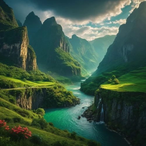 nature wallpaper,mountainous landscape,beautiful landscape,green landscape,mountain landscape,landscapes beautiful,river landscape,mountain valleys,landscape background,nature landscape,landscape mountains alps,fantasy landscape,nature background,natural scenery,the natural scenery,landscape nature,yangtze,the valley of the,background view nature,guilin,Photography,General,Fantasy