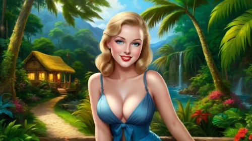 cartoon video game background,cuba background,pin-up girl,retro pin up girl,tropico,marylyn monroe - female,landscape background,golf course background,pin up girl,the blonde in the river,pin-up model,beach background,pin ups,3d background,valentine day's pin up,game illustration,kovalam,fantasy picture,connie stevens - female,blonde woman