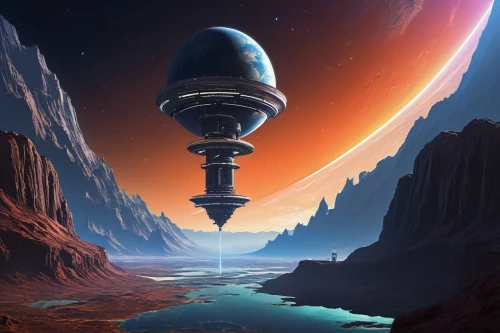 futuristic landscape,extrasolar,alien planet,alien world,homeworld,barsoom,gas planet,deltha,sci fiction illustration,farpoint,scifi,ringworld,space art,interplanetary,skyterra,planetoid,centauri,planetrx,planet,sky space concept,Conceptual Art,Sci-Fi,Sci-Fi 12