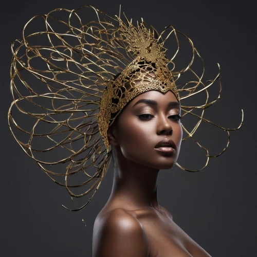 headpiece,headdress,golden crown,headpieces,african woman,headress,gold crown,liberian,rwandan,angolan,african american woman,onyali,oshun,aminata,nubian,liberians,bonnet,feather headdress,beautiful african american women,rwanda,Photography,Artistic Photography,Artistic Photography 11