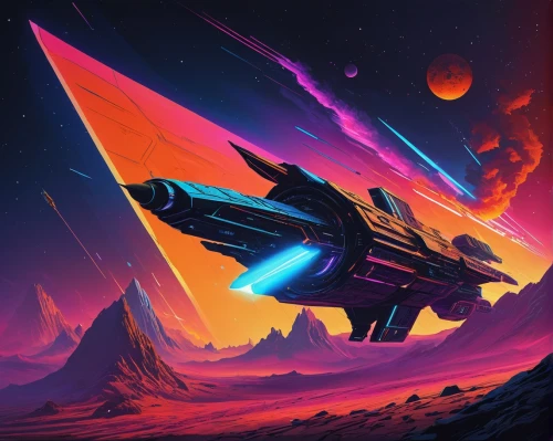 starlink,gradius,meteor,neon arrows,songhai,rocinante,dreadnaught,space ships,forerunner,battlezone,parsec,vanu,asteroid,space art,kiwanuka,earthrace,meteors,interceptor,vulcania,game illustration,Conceptual Art,Sci-Fi,Sci-Fi 12