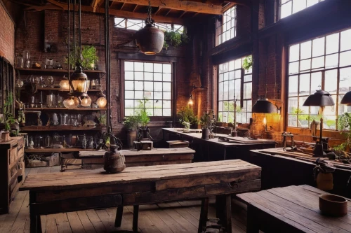 rustic aesthetic,a restaurant,kitchen interior,wooden windows,workbenches,rustic,tavern,victorian kitchen,the kitchen,apothecary,chefs kitchen,japanese restaurant,bistro,alpine restaurant,the coffee shop,schoolroom,breakfast room,piano bar,zakka,kitchen,Art,Classical Oil Painting,Classical Oil Painting 07