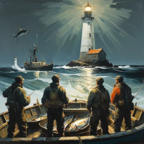 uscg,fishermen,lightermen,fishermens,sea scouts,trawlermen,lightkeepers,commercial fishing,lightkeeper,fishermans,lighthouses,pescadores,marine scientists,anglers,rescue workers,seafarers,sailors,lightships,light station,lifeboat,Conceptual Art,Fantasy,Fantasy 10