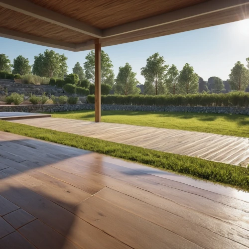 wooden decking,wood deck,3d rendering,decking,landscape design sydney,artificial grass,landscape designers sydney,landscaped,grass roof,wooden floor,roof landscape,carports,render,wooden planks,cryengine,golf lawn,revit,daylighting,laminated wood,wooden beams,Photography,General,Realistic