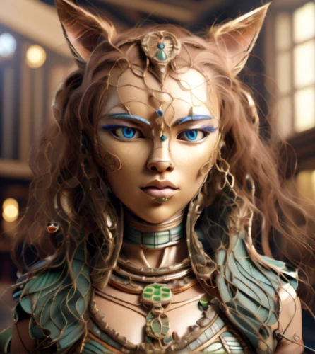 ancient egyptian girl,cleopatra,cat warrior,artemisia,fantasy portrait,sphynx,kat,priestess,avatar,sphinx pinastri,ancient egyptian,feline look,artemis,karnak,feline,gara,female warrior,pharaonic,symetra,3d fantasy