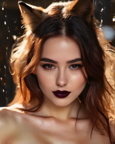 feline look,feline,cat eye,fox,cat ears,wild cat,cat eyes,photoshop manipulation,fantasy portrait,kat,feral cat,cat paw mist,cat vector,fur,devil,portrait background,lynx,image manipulation,scarlet witch,sand fox