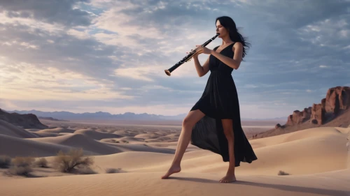 desert background,woman playing violin,capture desert,the flute,girl on the dune,violin woman,wind instrument,flautist,trumpet of jericho,the desert,flute,girl in a long dress,bamboo flute,desert landscape,desert,wind instruments,western concert flute,clarinetist,transverse flute,desert desert landscape,Conceptual Art,Fantasy,Fantasy 29