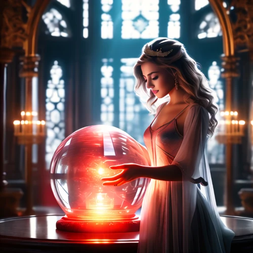 crystal ball-photography,crystal ball,candlemaker,plasma globe,lantern,cg artwork,glass sphere,fantasy picture,scarlet witch,sci fiction illustration,divination,magical,ball fortune tellers,alchemy,games of light,clary,fairy tale icons,red lantern,fortune teller,orb