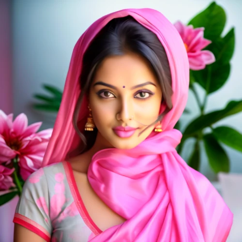 sari,indian woman,pink beauty,indian jasmine,indian girl,west indian jasmine,saree,bright pink,indian bride,east indian,romantic look,pink background,indian celebrity,color pink,dark pink in colour,pink large,pink flower,dusky pink,indian,kamini kusum