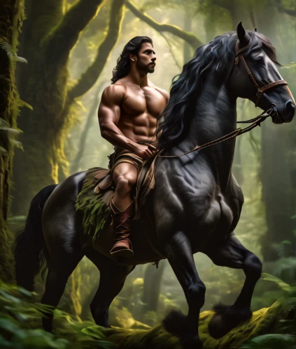 centaur,man and horses,alpha horse,tarzan,horseback,horseman,stallion,fantasy picture,horse herder,black horse,bronze horseman,fantasy art,barbarian,equine,spanish stallion,wild horse,horseback riding,brown horse,dream horse,shire horse,Photography,General,Fantasy