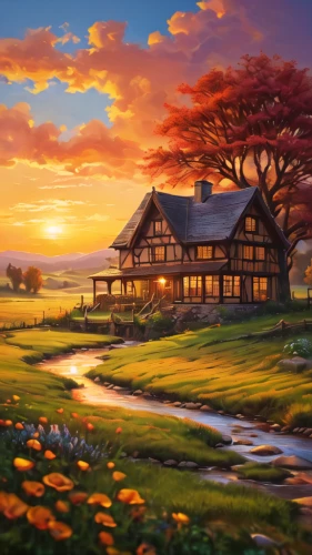 home landscape,landscape background,rural landscape,fantasy landscape,hobbiton,beautiful landscape,farm landscape,meadow landscape,summer cottage,lonely house,world digital painting,beautiful home,japan landscape,country cottage,nature landscape,country house,salt meadow landscape,country estate,farm house,house in mountains,Photography,General,Commercial