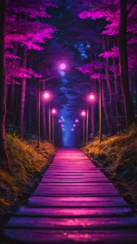 purple landscape,purple wallpaper,purpleabstract,ultraviolet,purple,wall,purple and pink,pink-purple,3d background,purple background,light purple,walkway,pathway,ipê-purple,defense,the mystical path,colored lights,magenta,purple blue,rich purple,Photography,General,Commercial