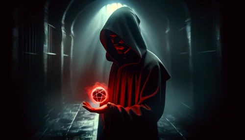 play escape game live and win,hooded man,dark art,cloak,game illustration,sci fiction illustration,live escape game,hand digital painting,portal,world digital painting,android game,orb,divination,cg artwork,man holding gun and light,background image,the abbot of olib,photomanipulation,action-adventure game,grimm reaper