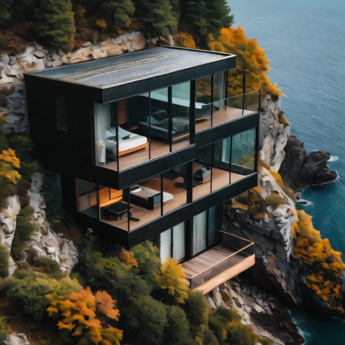 house by the water,cubic house,dunes house,luxury property,house with lake,house of the sea,luxury real estate,cube house,cliff top,inverted cottage,beautiful home,modern architecture,beach house,cliffs ocean,modern house,summer house,private house,holiday home,frame house,block balcony
