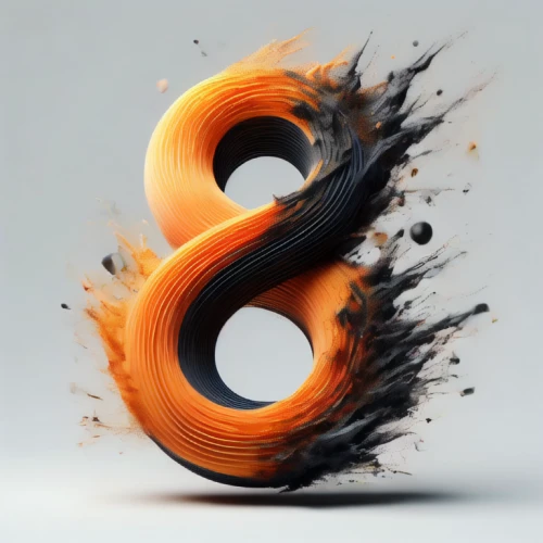 cinema 4d,letter s,5 element,six,b3d,letter d,letter o,eighth note,two,yinyang,letter e,swirls,s curve,letter c,a3,typography,s6,s,punctuation mark,figure 8