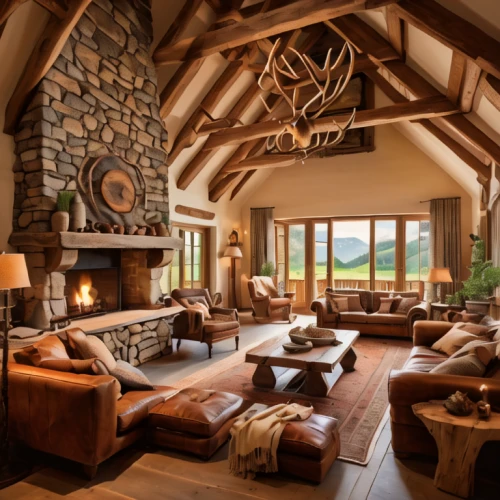 log home,wooden beams,log cabin,the cabin in the mountains,luxury home interior,fire place,family room,fireplaces,beautiful home,chalet,living room,great room,log fire,lodge,alpine style,livingroom,rustic,fireplace,house in the mountains,interior design