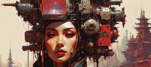 transistor,cyberpunk,cybernetics,sci fiction illustration,mech,scifi,cyborg,mecha,machines,book cover,dystopia,kowloon,shanghai,droid,dystopian,biomechanical,panopticon,mechanical,mystery book cover,transistor checking,Conceptual Art,Sci-Fi,Sci-Fi 01