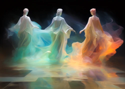 pentecost,the three magi,spirits,perfume,five elements,dancers,perfume bottle silhouette,divine healing energy,contemporary witnesses,white figures,divination,chess pieces,celtic woman,druids,spectral colors,meridians,figure group,whirling,fire dance,global oneness