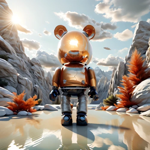 bear guardian,scandia bear,3d teddy,aquanaut,3d render,lego background,cinema 4d,rosa ' amber cover,low poly,adventurer,action-adventure game,digital compositing,adventure game,3d fantasy,bot icon,low-poly,little bear,ice bears,collected game assets,explorer