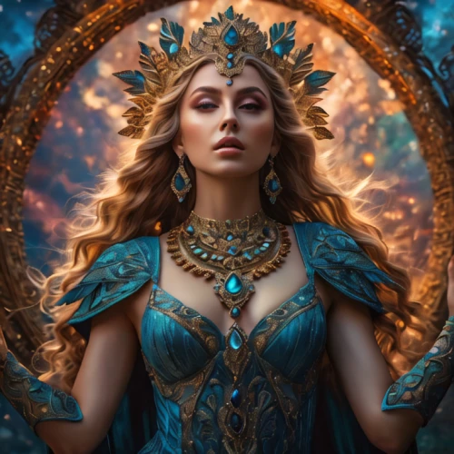 blue enchantress,fantasy portrait,zodiac sign libra,fantasy art,sorceress,fantasy woman,priestess,fantasy picture,celtic queen,the enchantress,jaya,queen cage,heroic fantasy,artemisia,goddess of justice,libra,elsa,lakshmi,queen of the night,star mother
