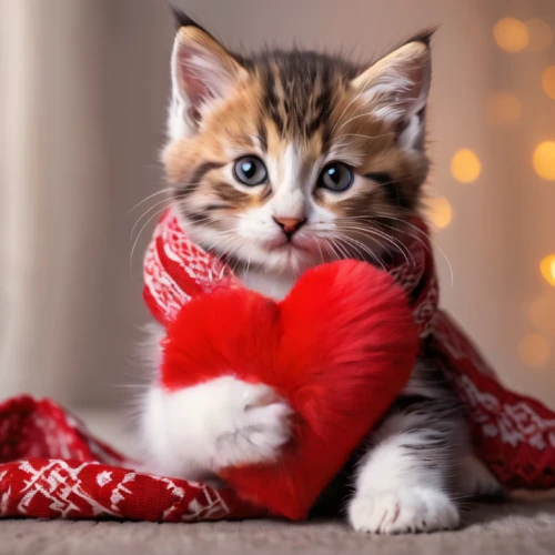 christmas sweater,cute cat,scarf animal,christmas knit,christmas cat,warm heart,christmas pictures,scarf,warm and cozy,christmas ribbon,ginger kitten,tabby kitten,red gift,christmas photo,a heart for animals,sweater vest,red bow,zippered heart,kitten,wrapped up