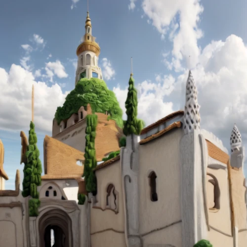 byzantine architecture,monastery,medieval architecture,3d rendering,minor basilica,byzantine,medieval,greek orthodox,render,church towers,3d rendered,carmelite order,the basilica,prislop monastery,spanish missions in california,cathedral,church faith,roof domes,crown render,evangelical cathedral