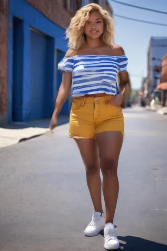 plus-size model,cellulite,plus-size,plus-sized,bermuda shorts,diet icon,horizontal stripes,keto,fat,woman walking,gap photos,menswear for women,gordita,girl walking away,thick,curvy,sprint woman,yellow purse,striped background,walking,Photography,Documentary Photography,Documentary Photography 17