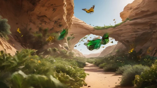 chasing butterflies,ravine,gatekeeper (butterfly),flying seeds,butterfly background,butterfly isolated,leap of faith,elves flight,fairyland canyon,fairies aloft,butterfly green,canyon,bird kingdom,butterfly effect,cartoon video game background,3d fantasy,leap for joy,take-off of a cliff,leap,3d render,Photography,General,Natural