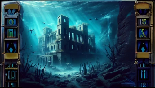 ghost castle,haunted castle,castle of the corvin,haunted cathedral,hall of the fallen,water castle,the haunted house,ice castle,necropolis,haunted house,mystery book cover,sunken church,mortuary temple,atlantis,cube background,mausoleum ruins,ancient city,bethlen castle,witch's house,debt spell