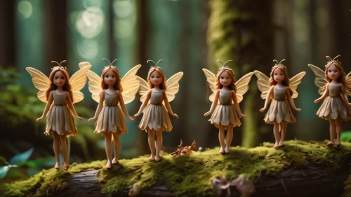 vintage fairies,fairies,fairies aloft,wood angels,fairy forest,fairy world,faerie,faery,little girl fairy,fairy village,child fairy,fairy stand,elves flight,fairytale characters,wooden figures,fairy,little angels,miniature figures,elves,angel's trumpets,Photography,General,Cinematic
