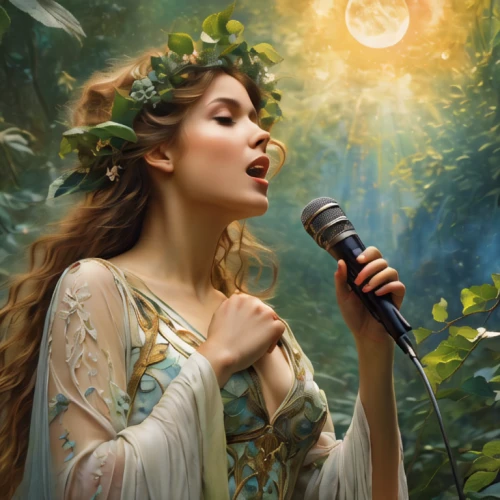 singing,singer,serenade,faerie,faery,singers,sing,lights serenade,fantasy picture,moonflower,mystical portrait of a girl,fairy queen,singing hawk,celtic woman,to sing,jessamine,fantasy art,fantasy portrait,vocal,the enchantress