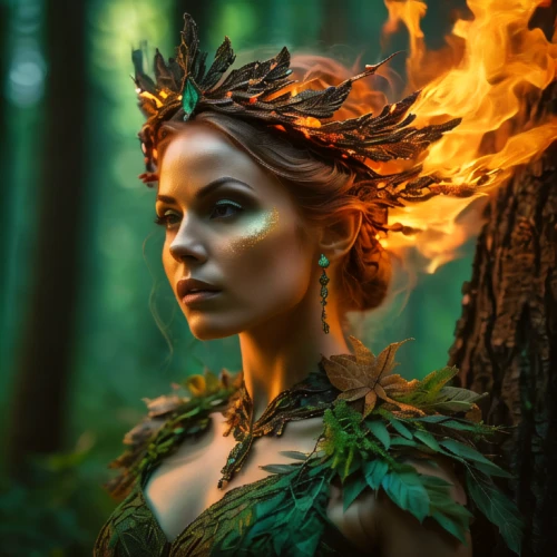 dryad,fire dancer,faery,fire angel,faerie,fire artist,the enchantress,fire siren,flame spirit,firethorn,flame of fire,firestar,fae,forest fire,fantasy portrait,firedancer,fire-eater,sorceress,burning hair,fire dance