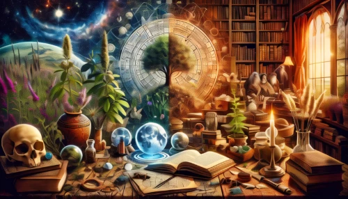fantasy picture,magic book,sci fiction illustration,fantasy art,3d fantasy,alchemy,the books,fantasy landscape,astral traveler,divination,apothecary,magical adventure,books,jrr tolkien,book store,dream world,witch's house,elements,study room,magic grimoire