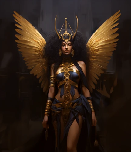 archangel,goddess of justice,athena,queen of the night,cleopatra,the archangel,priestess,dark angel,ancient egyptian girl,black angel,pharaonic,fantasy woman,warrior woman,female warrior,maat mons,horus,fantasy art,angels of the apocalypse,pharaoh,sphinx pinastri