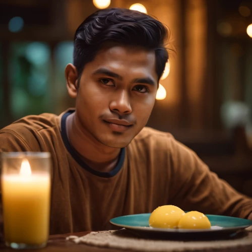 potrait,lemon background,candle light dinner,romantic portrait,putra,pradal serey,portrait background,indonesian,rendang,man portraits,pandesal,portrait photography,jogja,background bokeh,scene lighting,passion fruit juice,longan,candlemaker,night indonesia,yellow background,Photography,General,Cinematic