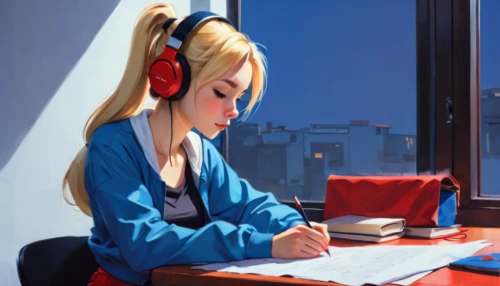 girl studying,girl at the computer,writing-book,girl drawing,study,blonde woman reading a newspaper,blonde sits and reads the newspaper,learn to write,writing about,to write,listening to music,writer,write,sci fiction illustration,tsumugi kotobuki k-on,game illustration,writing,music background,the girl studies press,study room
