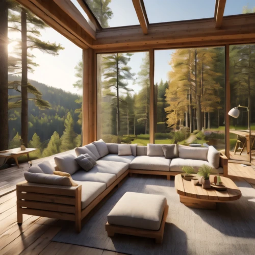 the cabin in the mountains,wooden windows,wooden beams,livingroom,modern living room,home landscape,wooden decking,living room,chalet,wood window,porch swing,wood deck,roof landscape,beautiful home,wooden planks,scandinavian style,3d rendering,log home,modern room,interior modern design