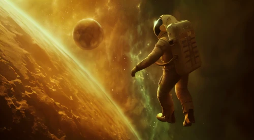 fire planet,sci fiction illustration,heliosphere,space art,pillars of creation,andromeda,descent,nebula guardian,pillar of fire,torch-bearer,space-suit,burning earth,binary system,space walk,cone nebula,human torch,vast,space suit,solar flare,phobos