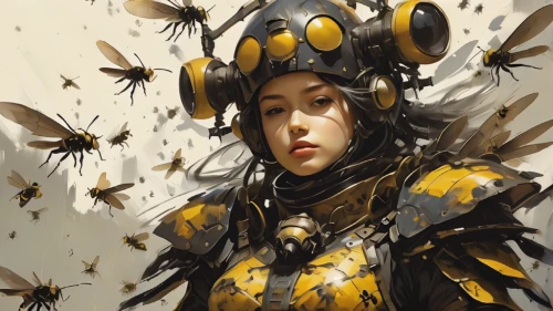 swarm of bees,drone bee,beekeeper,pollinate,bee,bee colony,bee hive,hive,monarch,bees,bumblebees,queen bee,two bees,amano,geisha,beehive,beekeepers,drawing bee,bumble-bee,steampunk,Conceptual Art,Fantasy,Fantasy 10